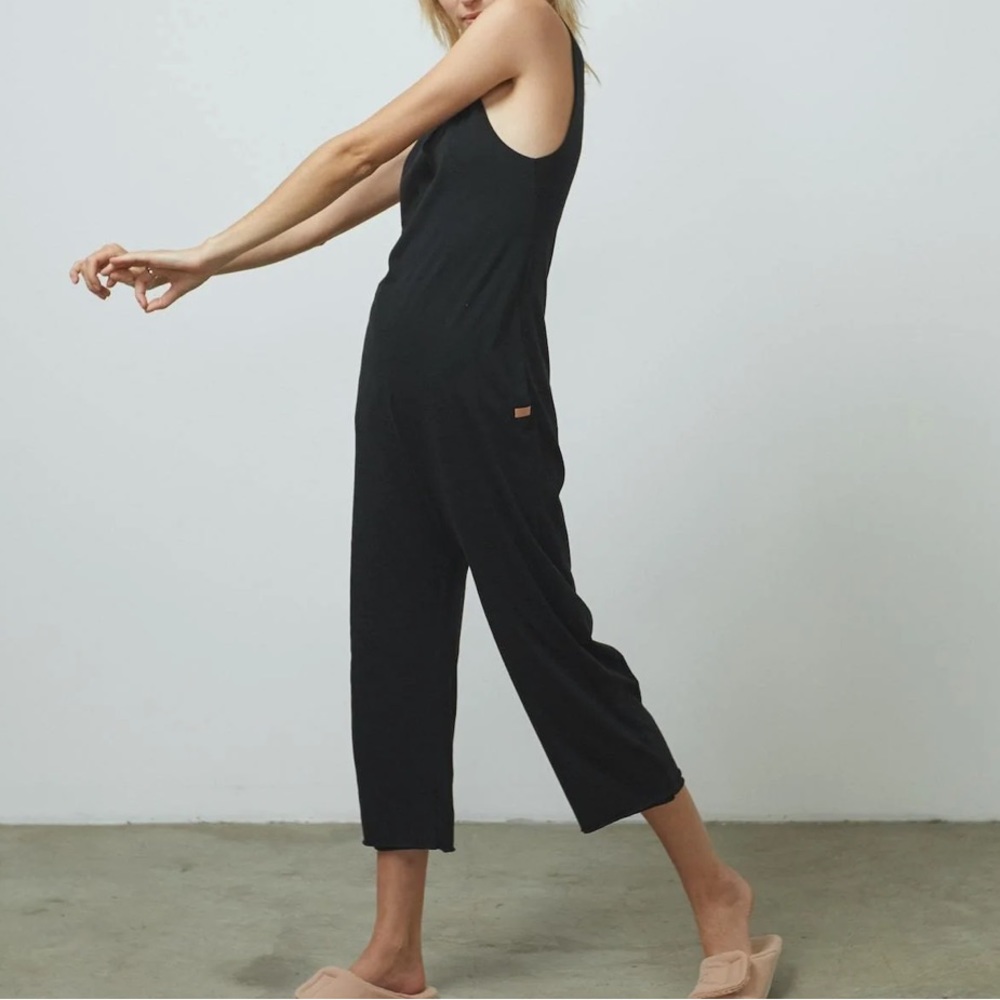 Lunya black Organic Pima Romper Medium